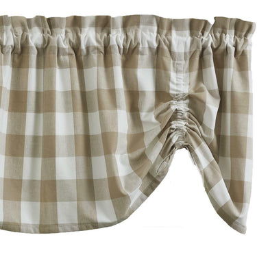 Wicklow Check Valance - Farmhouse Natural Park designs - The Fox Decor